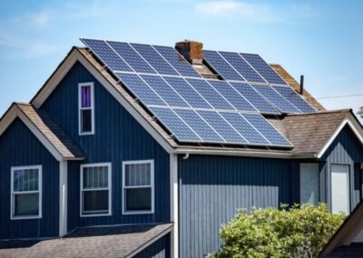 Paneles solares para hogares.