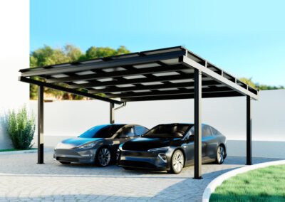 Parqueaderos con techos solares